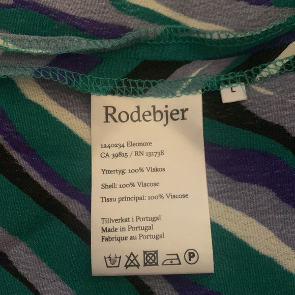 RODEBJER Wrap Bow Sleeveless Blouse JEWEL tones, IVORY & BLACK US L EUC - Picture 11 of 15